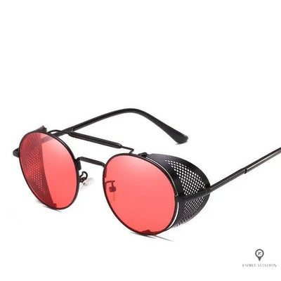 Lunette Aviateur Homme Retro Rouge | Esprit-Aviation