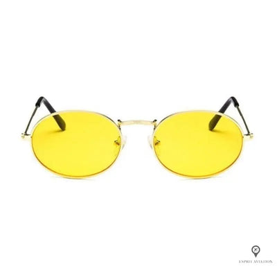 Lunette de Soleil Aviateur Homme Jaune | Esprit-Aviation